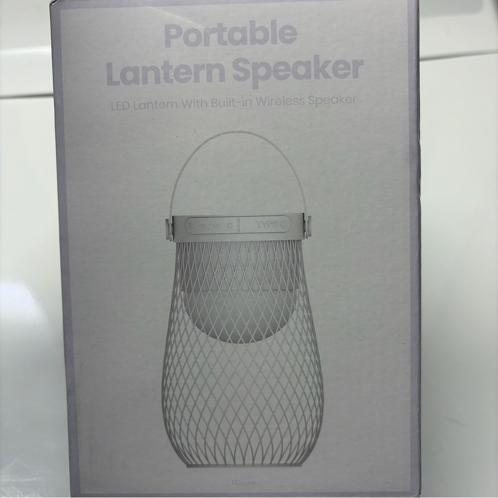 Portable Lantern Speaker-wireless speaker. LED light. Brand New in Box